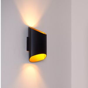 Lampada da parete up down moderna nera, Diletta