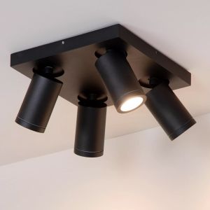 Faretto da soffitto moderno nero, Taylor, IP44