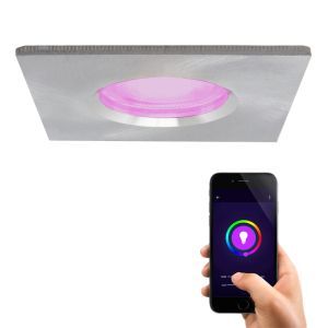Faretto da incasso intelligente cromato moderno, Jule, IP65, 4,5W, RGBW