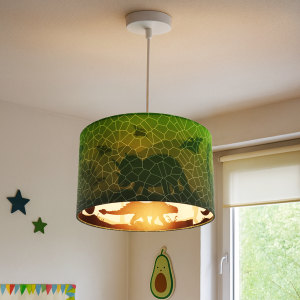 Lampada a sospensione per bambini verde moderna, Dino