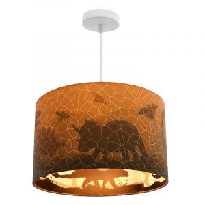 Lampada a sospensione per bambini arancione moderna, Dino