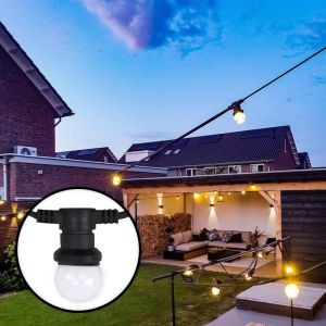 15m catena luminosa da esterno con 15 lampadine trasparenti