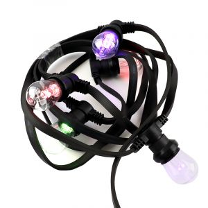 10m catena luminosa da esterno con 10 lampadine RGB (incluso controller)