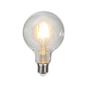 Lampadina a filamento LED E27 regolabile G95, 4,7W, 2700K