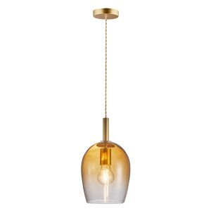 Lampada a sospensione design ambrata, Uma