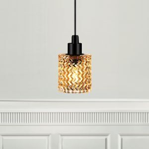 Lampada a sospensione retrò ambrata, Hollywood