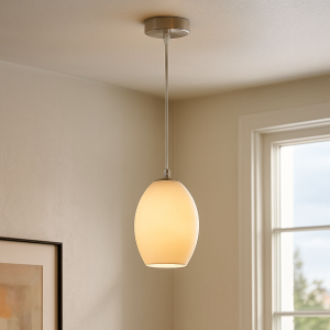 Lampada a sospensione cromata design, Giulio