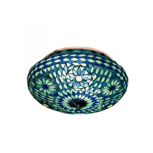 Plafoniera orientale blu in mosaico, Mimoun
