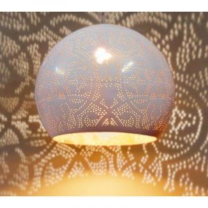 Lampada a sospensione orientale bianca, Kenza