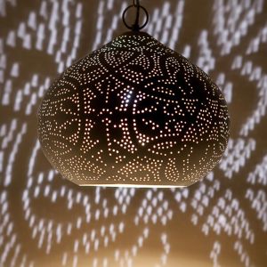 Lampada a sospensione orientale bianca, Noah