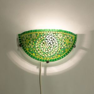 Applique da parete orientale verde in mosaico, Haja
