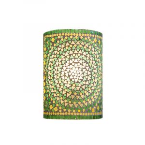 Applique da parete orientale verde in mosaico, Mahdia