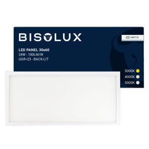 Pannello LED 30x60 - 100 lm/W - UGR<23 - bianco regolabile - retroilluminato