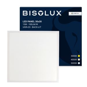 Pannello LED 30x30 - 100 lm/W - UGR<23 - bianco regolabile - retroilluminato