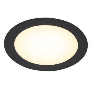 Downlight nero in alluminio, Umbriel, 6W, 3000K LED, IP44