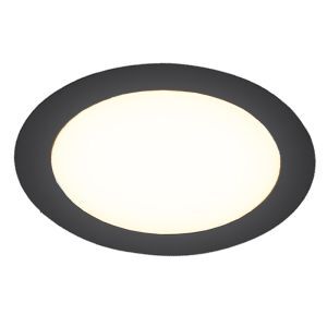 Downlight nero in alluminio, Umbriel, 12W, 4000K LED, IP44