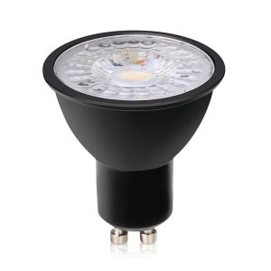 Lampadina LED GU10 regolabile Antonie, nero, 7W, 2700K