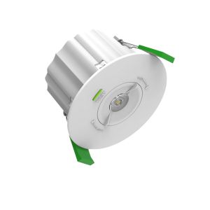 Illuminazione di emergenza bianca da incasso/plafone, 1,8W, LED 6000K
