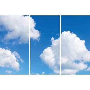 Stampa fotografica nuvola - set di 3 lastre acriliche con stampa, per pannelli LED 120x60 cm