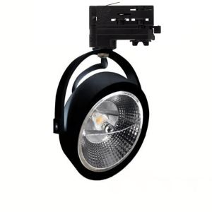 Faretto trifase nero Tirsa, 15W, 4000K, Pro