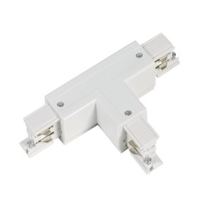 Connettore a T per illuminazione su binario trifase, sinistro 1, bianco, Pro