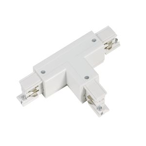 Connettore a T per illuminazione su binario trifase, sinistro 2, bianco, Pro