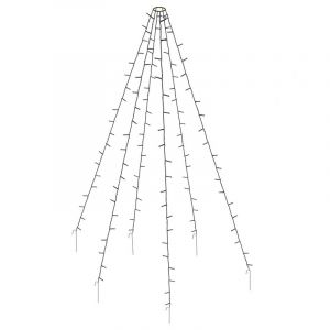 Illuminazione per pennone da esterno, 192 LED, 6 fili da 2 m, senza palo