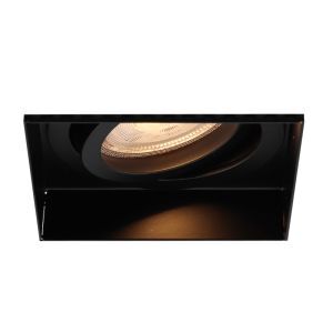 Faretto da incasso senza cornice nero in alluminio, Royce