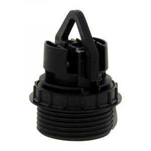 Bordo a vite Raccordo E27 con anello, Nero