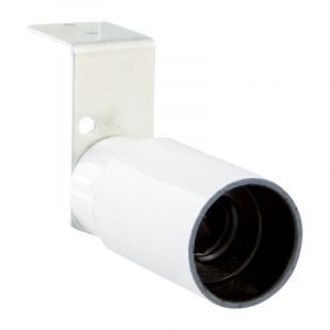 Raccordo E14 con staffa angolare, bianco