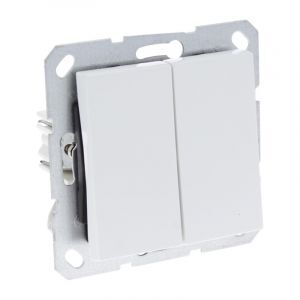 Interruttore Q-Link S-Line Interruttore/scambio per montaggio a incasso, bianco polare