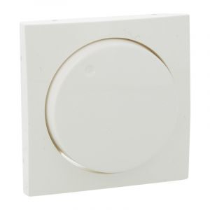 Placca centrale Q-Link S-Line con pulsante dimmer, bianco polare