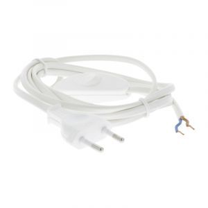 Cavo di collegamento Q-Link max 1200w 2 x 0,75 mm. 1,8 m bianco con interruttore