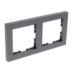 Cornice di copertura Q-Link S-Line, 2 vie, nero/antracite
