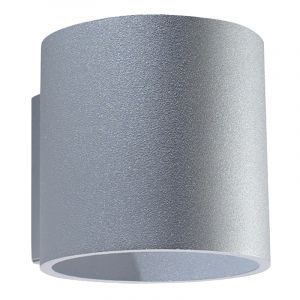 Lampada da parete up down in alluminio grigia, Amely