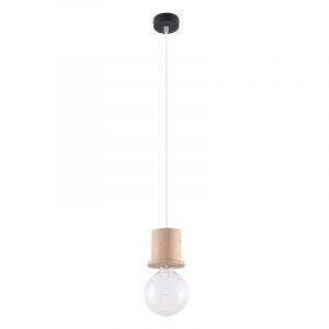 Lampada a sospensione in legno marrone, Gaelle