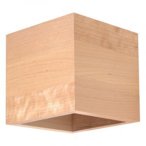 Lampada da parete up down in legno marrone, Andro