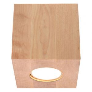 Faretto da superficie in legno marrone, Andro