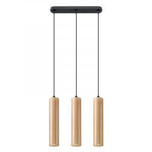 Lampada a sospensione in legno marrone, Francina