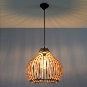 Lampada a sospensione in legno marrone, Gudo