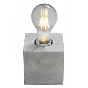 Lampada da tavolo in cemento grigia, Anniko