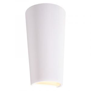 Lampada da parete up down in ceramica bianca, Maayke