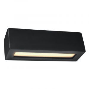 Lampada da parete up down in vetro nera, Emmaly