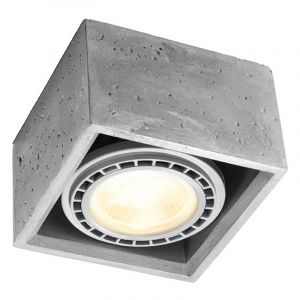 Faretto da superficie in cemento grigio, Alfons