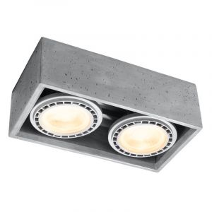 Faretto da superficie in cemento grigio, Alfons