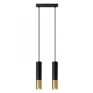 Lampada a sospensione in alluminio dorata, Hediye