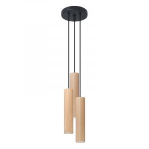 Lampada a sospensione in legno marrone, Francina