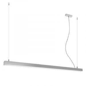 Lampada a sospensione in alluminio grigia, Mascha, 48W, 3000K LED