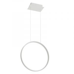 Lampada a sospensione in alluminio bianca, Ringo, 30W, 3000K LED