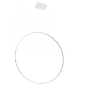 Lampada a sospensione in alluminio bianca, Ringo, 70W, 3000K LED